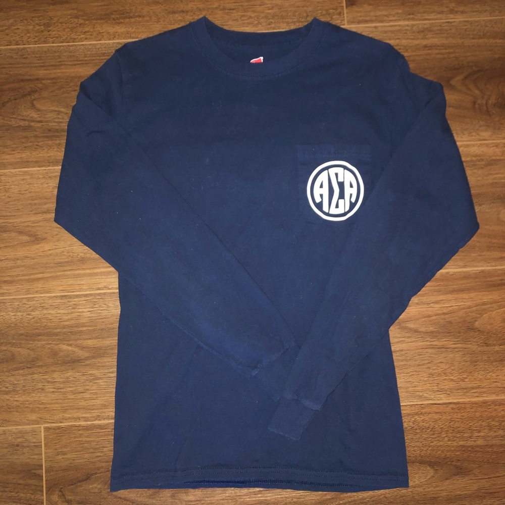 Alpha Sigma Alpha Long-sleeve pocket tee